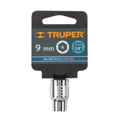 Copa Estándar 9 Mm De 6 Puntas, Cuadrante De 3/8" Truper