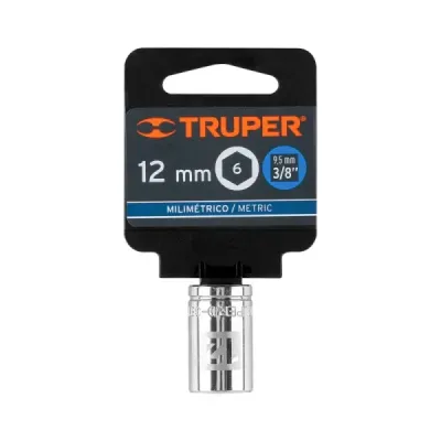 Copa Estándar 12 Mm De 6 Puntas, Cuadrante De 3/8" Truper