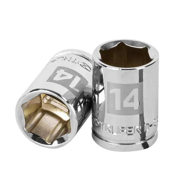 Copa Estándar 14 Mm De 6 Puntas, Cuadrante De 3/8" Truper (D-3814-HM - 13678)
