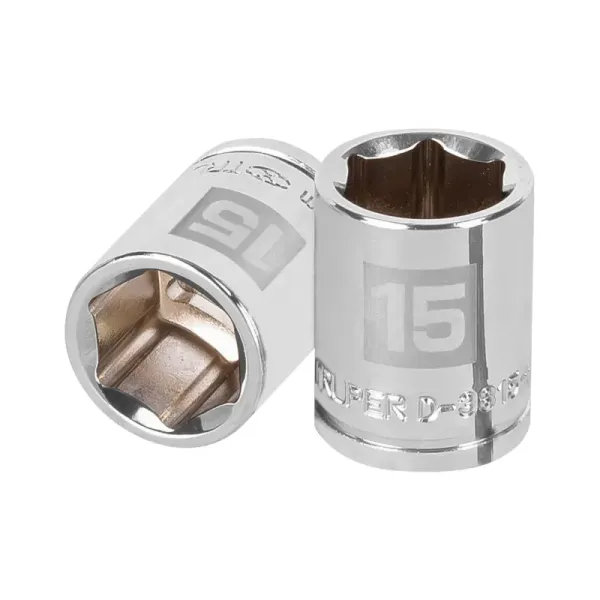 Copa Estándar 15 Mm De 6 Puntas, Cuadrante De 3/8" Truper (D-3815-HM - 13679)