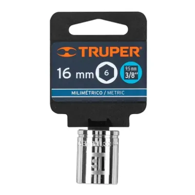 Copa Estándar 16 Mm De 6 Puntas, Cuadrante De 3/8" Truper