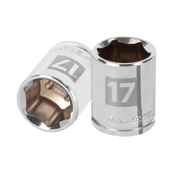 Copa Estándar 17 Mm De 6 Puntas, Cuadrante De 3/8" Truper (D-3817-HM - 13681)