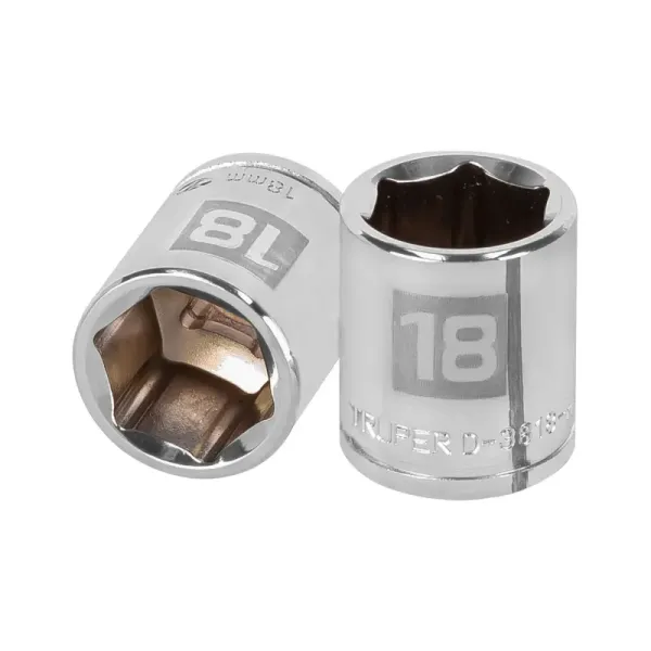 Copa Estándar 18 Mm De 6 Puntas, Cuadrante De 3/8" Truper (D-3818-HM - 13682)