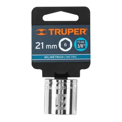 Copa Estándar 21 Mm De 6 Puntas, Cuadrante De 3/8" Truper