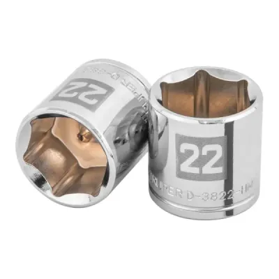 Copa Estándar 22 Mm De 6 Puntas, Cuadrante De 3/8" Truper