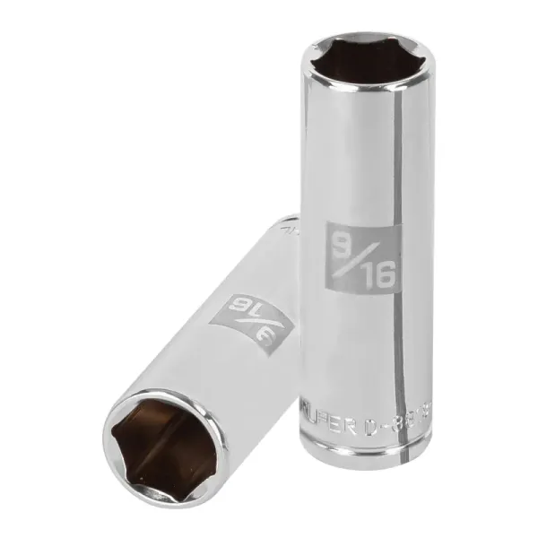 Copa Estándar Larga 9/16" De 6 Puntas, Cuadrante De 3/8" Truper (D-3818-HL - 13715)