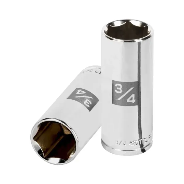 Copa Estándar Larga 3/4" De 6 Puntas, Cuadrante De 3/8" Truper (D-3824-HL - 13718)