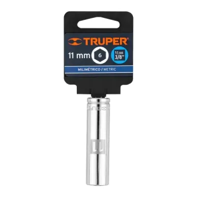 Copa Estándar Larga 11 Mm De 6 Puntas, Cuadrante De 3/8" Truper