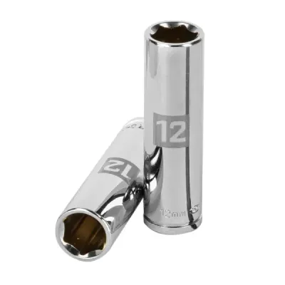 Copa Estándar Larga 12 Mm De 6 Puntas, Cuadrante De 3/8" Truper