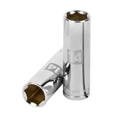 Copa Estándar Larga 14 Mm De 6 Puntas, Cuadrante De 3/8" Truper