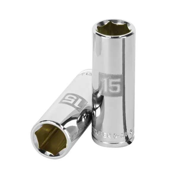 Copa Estándar Larga 15 Mm De 6 Puntas, Cuadrante De 3/8" Truper (D-3815-HM-L - 13775)