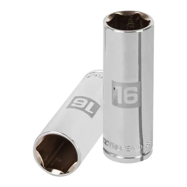 Copa Estándar Larga 16 Mm De 6 Puntas, Cuadrante De 3/8" Truper (D-3816-HM-L - 13776)