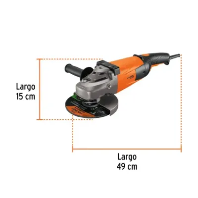 Pulidora Esmeriladora Angular 7' 2200 W Truper Expert