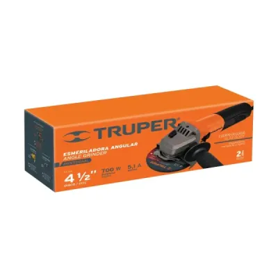 Pulidora Angular Profesional 4.1/2", 700 W Con Accesorios Truper