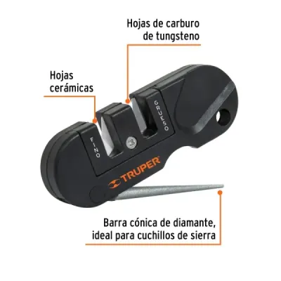 Mini Afilador De Cuchillos Para Hojas Gruesas Y Delgadas Truper