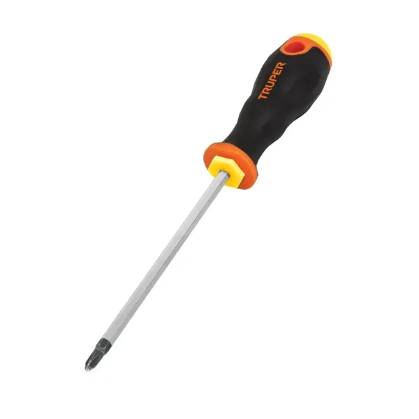 Destornillador De Gabinete 1/8" X 8", Comfort Grip Truper (DG-1/8X8B - 14027)