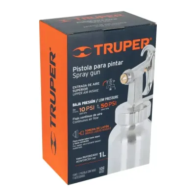 Pistola Para Pintar De Succión 1000 Ml, Boquilla 1.5 Mm Truper