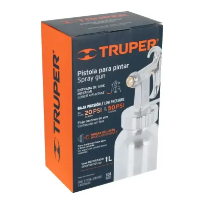 Pistola Para Pintar De Succión 1000 Ml, Boquilla 1.5 Mm Truper
