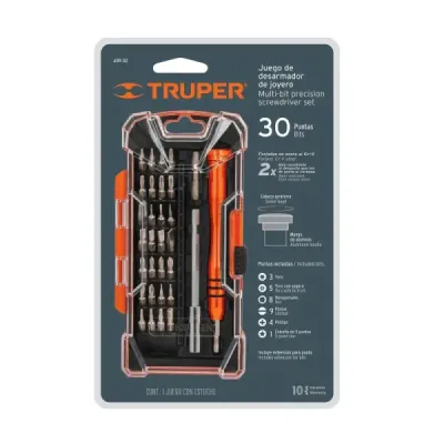 Destornillador Joyero 30 Piezas Xbox Ps4 Pin De Seguridad Truper