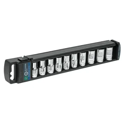 Juego De 10 Copas Estándar Cortas Métricas, Cuadrante 1/2" Truper
