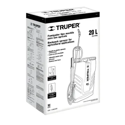 Fumigador Manual De Mochila, 20 L (5.2 Gal), 60 Psi, 3.6 Kg Truper
