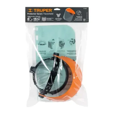 Careta Facial Protectora Abatible Con Mica En Policarbonato Truper
