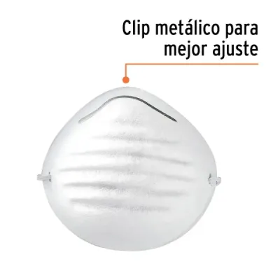 50 Tapabocas Para Polvo De Uso Profesional Con Ajuste Nasal Truper