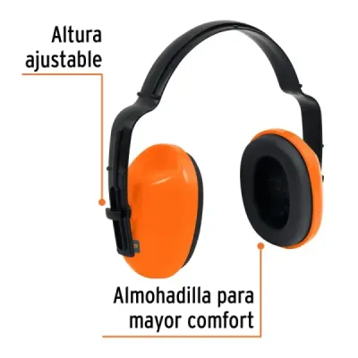 Orejas Protectoras De Ruido Ajustables Con Almohadillas Truper