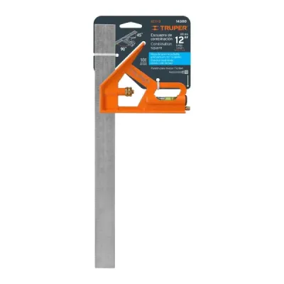 Escuadra De Combinación 12" (30 Cm) Con Punzón Para Marcar Truper