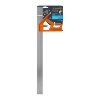 Escuadra De Combinación 16" (41 Cm) Con Punzón Para Marcar Truper