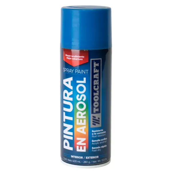 Pintura Aerosol Azul Real Toolcraft 400 Ml Sin Plomo (TC1647)