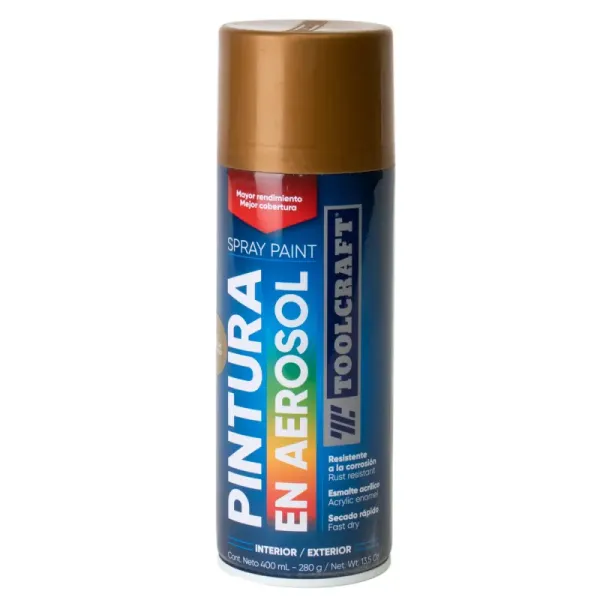 Pintura Aerosol Oro Cadillac Metalizado Toolcraft 400 Ml (TC1651)