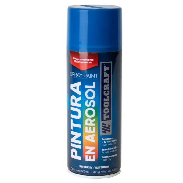 Pintura Aerosol Azul Toolcraft 400 Ml Sin Plomo (TC1654)