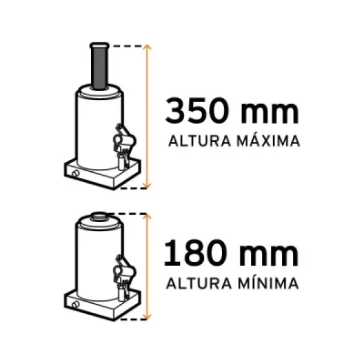 Gato Botella 2 Toneladas Truper Uso Vertical Horizontal