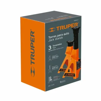 Torres Bloqueo Elevador 3 Toneladas Truper Altura 29-43cm