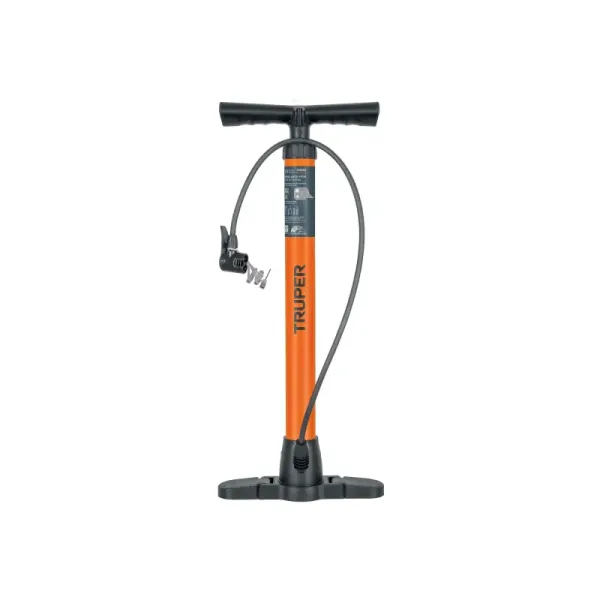 Bomba Manual Para Bicicleta En Acero Inoxidable Con Válvulas Truper (BOM-TR - 14863)