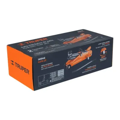Gato Hidraulico Tipo Zorra 30 Movimientos 2 Toneladas Truper