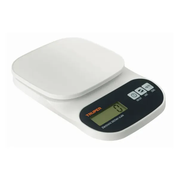 Báscula Gramera Digital Para Cocina 5 Kg Lcd Truper En Abs (BASE-5EP - 15161)