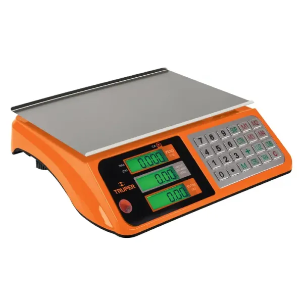Báscula Electrónica Portátil Multifuncional Acero Inoxidable Truper (BASE-40 - 15241)