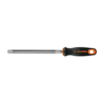 Lima Triangular Pesada Bastarda De 6", Mango Comfort Grip Truper
