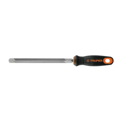 Lima Triangular Pesada Bastarda De 8", Mango Comfort Grip Truper