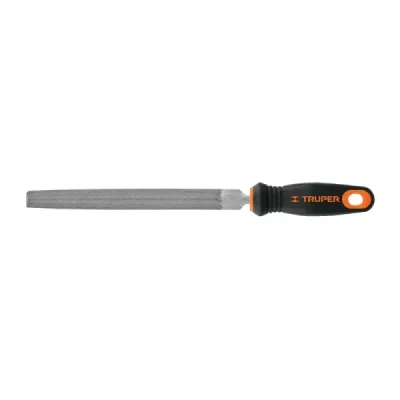 Lima Media Caña Bastarda De 8", Mango Comfort Grip Truper