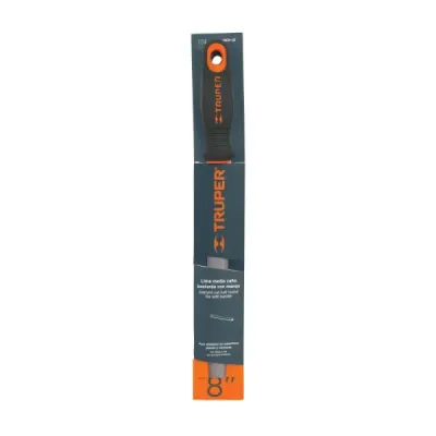 Lima Media Caña Bastarda De 8", Mango Comfort Grip Truper