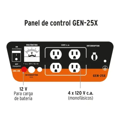 Generador Eléctrico A Gasolina Portátil 6.5 Hp, 195 Cc, 18 L Truper