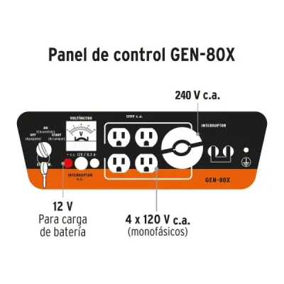 Generador Eléctrico A Gasolina Portátil 15 Hp, 120 V - 240 V Truper