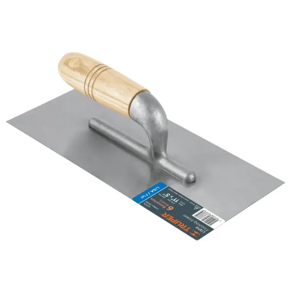 Llana Lisa De 28 Cm X 13 Cm, Mango De Madera Con Remaches Truper (LLM-6L - 15406)