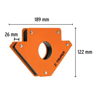 Escuadra Magnética De 5" Protector De Nylon, Soporta 34 Kg Truper