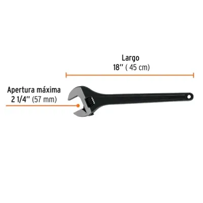 Llave Expansiva Industrial 18' Truper Apertura De 2.1/4'