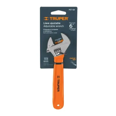 Llave Expansiva De 6" Mango Pvc Con Apertura De 3/4" Truper