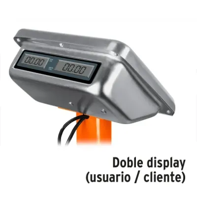 Báscula De Plataforma Plegable 100 Kg Recargable Con Display Truper
